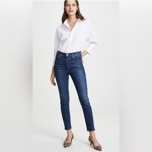 Agolde Nico High Rise Slim Jeans - Dark Wash - Size 26